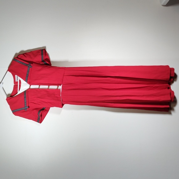 Vintage Y2K Periwinkle Red Sailor Midi Dress 12 - Picture 1 of 13